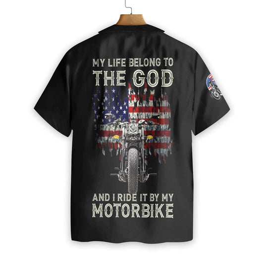 God Nation Born Free Hawaiian Shirt Black Background,Hawaiian Shirt Gift, Christmas Gift