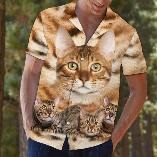 Bengal Bronntanas Portráidíochta Cat Mór Do Leannán Peataí Léine Haváís, Bronntanas Léine Haváís, Bronntanas Nollag