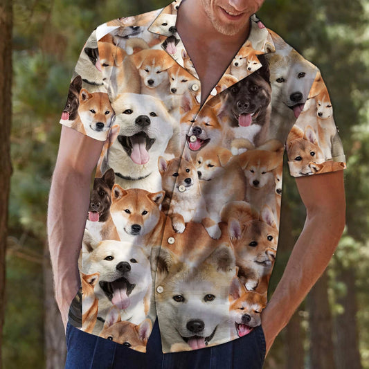 Love Dog Breed Akita Design Hawaiian Shirt, Hawaiian For Gift