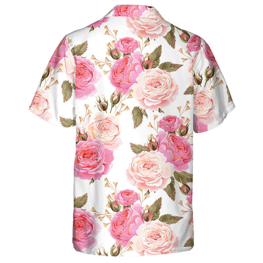 Brainse Rose Béarla Pale Pink Dearadh Téama Bán Léine Haváís, Bronntanas Léine Haváís, Bronntanas Nollag