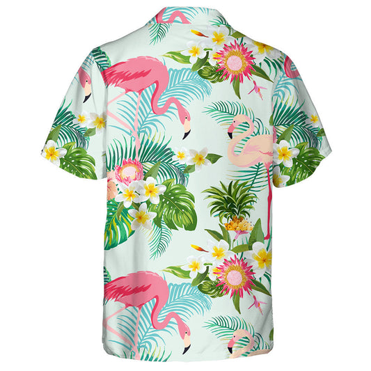 Flamingo Álainn Le Bláthanna Trópaiceacha Seanré Léine Haváís, Bronntanas Léine Haváí, Bronntanas Nollag