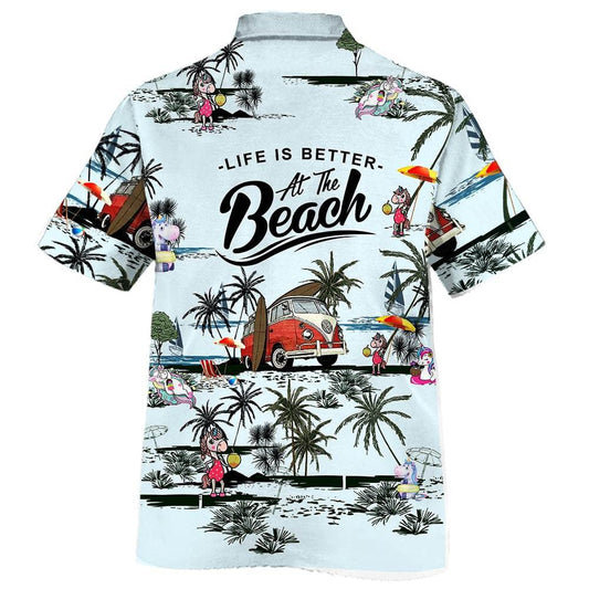 Life Is Better At The Beach Summer Holiday Hawaiian Shirt, Hawaiian Shirt Gift, Christmas Gift
