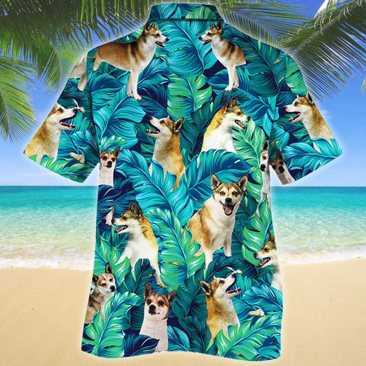 Norwegian Lundehund Dog Tropical Leave Hawaiian Shirt,Hawaiian Shirt Gift, Christmas Gift