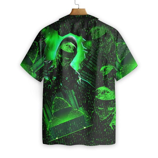 Software Developer Binary Code Green Pattern Hawaiian Shirt,Hawaiian Shirt Gift, Christmas Gift