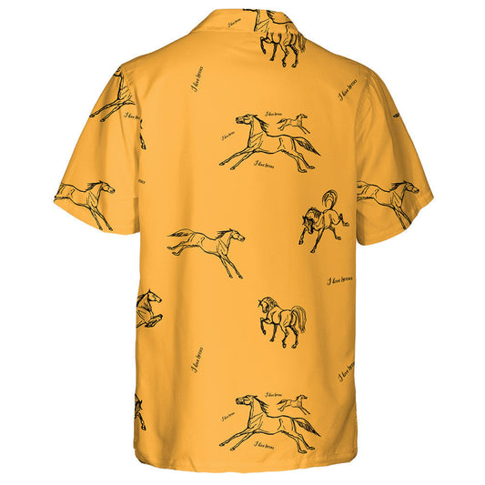 Imlíne Dubh Ar Chapall Rith Ar Chúlra Datha Léine Haváís, Bronntanas Léine Haváíais, Bronntanas Nollag