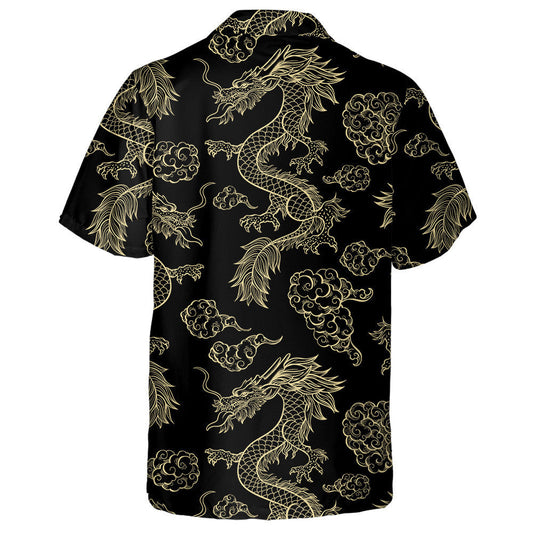 Traditional Chinese Dragon Flying In Clouds Hawaiian Shirt,Hawaiian Shirt Gift, Christmas Gift