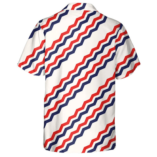 Stripes Illustration Of Stars Background For Celebration Holiday American Hawaiian Shirt, Hawaiian Shirt Gift, Christmas Gift