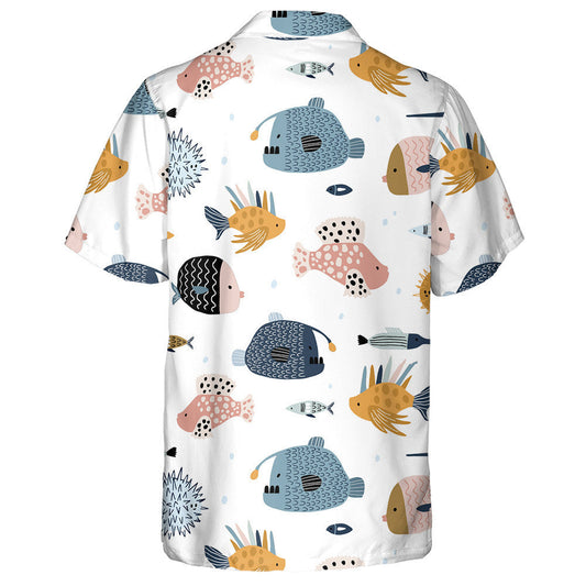 Patrún Cartúin Sea World Le Éisc Chruthaitheacha Agus Dathúla Léine Haváís, Bronntanas Léine Haváíais, Bronntanas Nollag