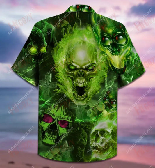 Fear No Man Short Short Sleeve Shirt Ocean Short Sleeve Best Hawaiian Shirts Hawaiian Shirt Pattern_Hawaiian Shirt Gift, Christmas Gift