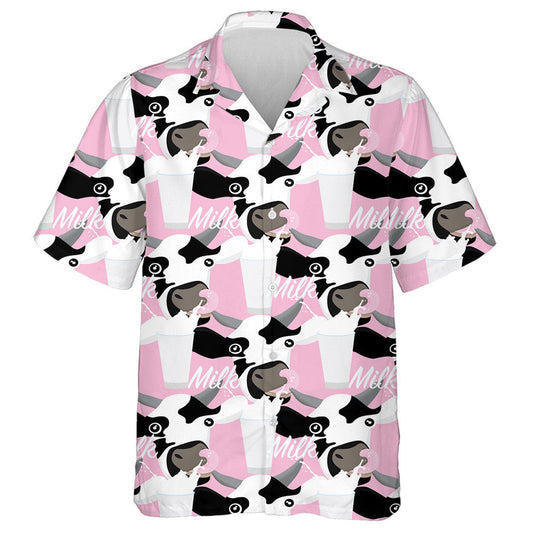 Happy Cow And Cloud Doodle Style Hawaiian Shirt, Hawaiian For Gift