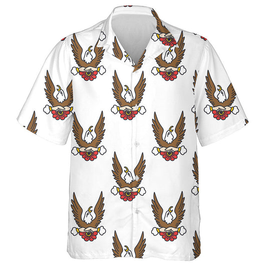 Sciathán Ardaithe Donn Iolair Le Léine Bláth haváíais, haváís le haghaidh bronntanais