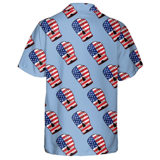 Lámhainní Dornálaíochta Cúlpháirtí Sporty le Bratach Mheiriceá Léine Haváís, Bronntanas Léine Haváís, Bronntanas Nollag