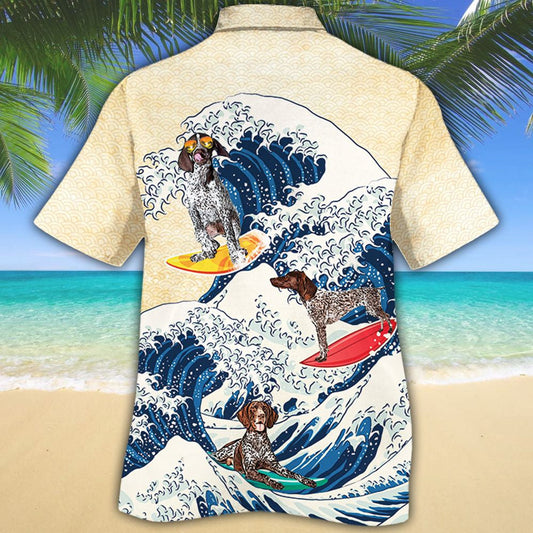 Pointeoir Gearmánach Gearmánach ag Fulaingt ar Thonn Léine Haváís, Bronntanas Léine Haváí, Bronntanas Nollag