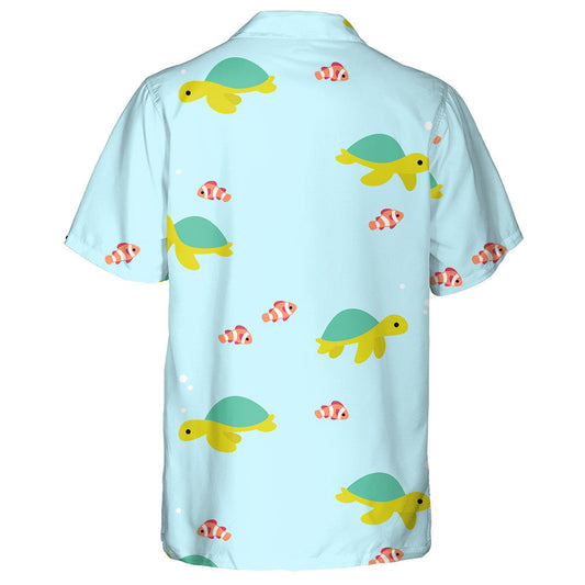 Simple With Funny Turtles Dogs And Birds Hawaiian Shirt, Hawaiian Shirt Gift, Christmas Gift