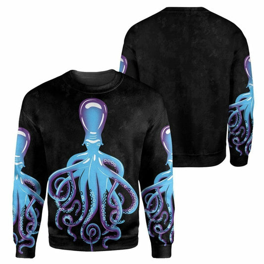 Octopus Scuba Diving - 3D All Over Printed Shirt Tshirt Hoodie Apparel