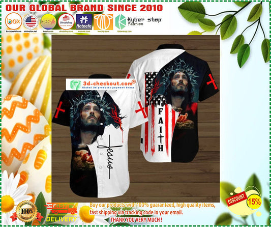 Faith Jesus God Hawaiian Shirt_Hawaiian Shirt Gift, Christmas Gift