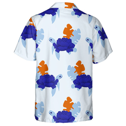 Duilleoga Turtar Gorm Agus Oráiste Agus Gorm Éadrom Léine Haváís, Bronntanas Léine Haváíais, Bronntanas Nollag