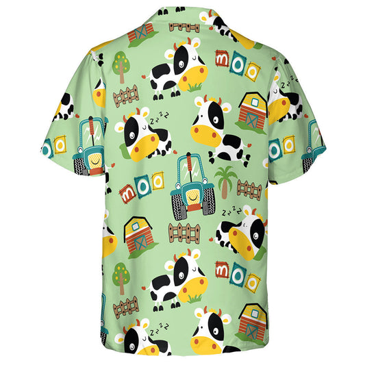 Bó Greannmhar I gClós Feirme Le Léine Gleoite Haváís Tarracóra, Bronntanas Léine Haváíais, Bronntanas Nollag