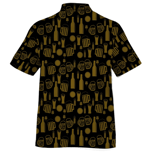 Beer Party Funny Elements Dark Theme Hawaiian Shirt, Hawaiian Shirt Gift, Christmas Gift
