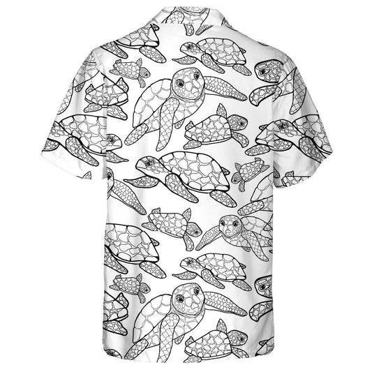 Sceitseáil Turtar Teibí ar Chúlra Dubh Léine Haváí, Bronntanas Léine Haváíais, Bronntanas Nollag