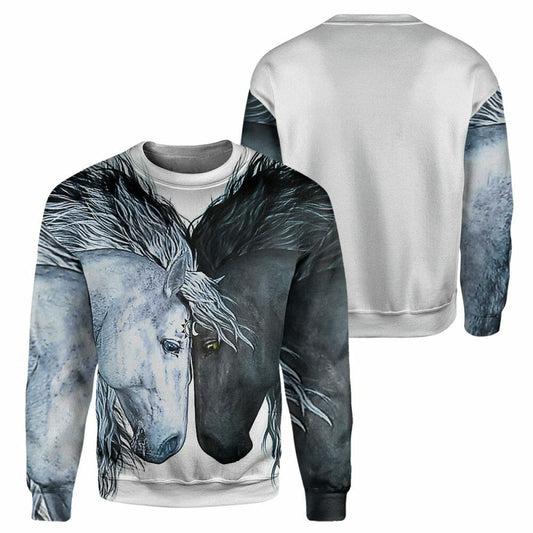 White Horse - 3D All Over Printed Shirt Tshirt Hoodie Apparel