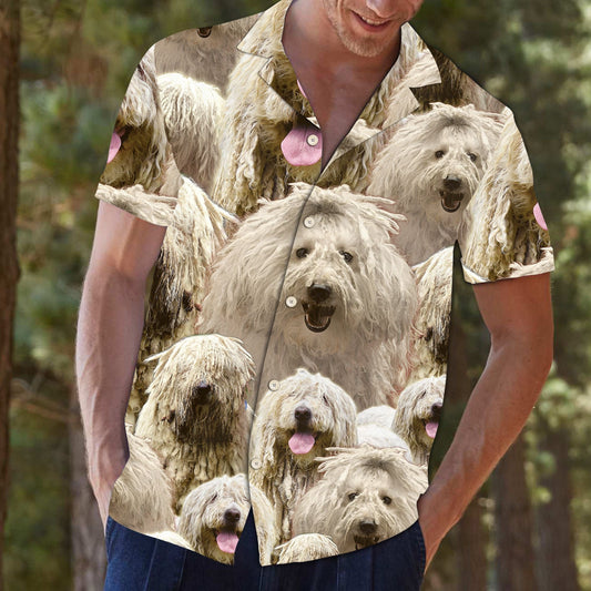 Bailiúchán Aghaidheanna Ainmhithe Madra Uathúla Komondor Léine Haváí le téamaí, Bronntanas Léine Haváís, Bronntanas Nollag