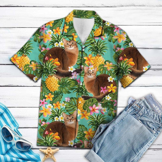 Tropical Pineapple And Plumeria With Somali Hawaiian Shirt,Hawaiian Shirt Gift, Christmas Gift