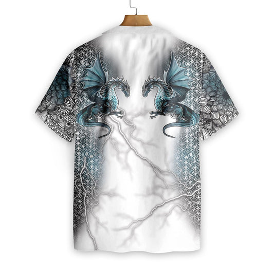 Dragon Tattoo 3D Polka Dot Pattern Hawaiian Shirt,Hawaiian Shirt Gift, Christmas Gift