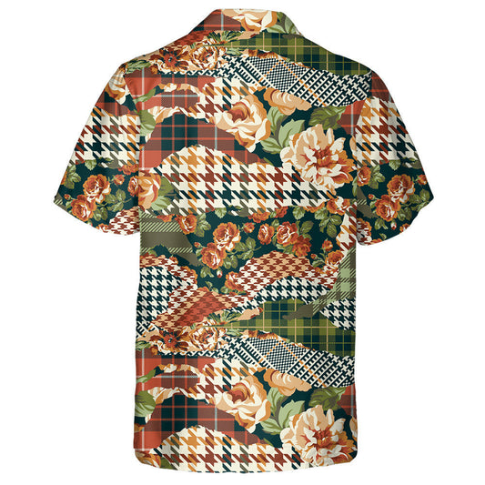 Tartan Glas Houndstooth Le Rósanna Dearadh Paistí Fabraic Léine Haváís, Bronntanas Léine Haváís, Bronntanas Nollag