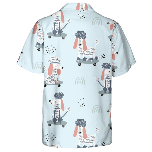 Funny Multicolored Puppies Dogs In Cartoon Background Hawaiian Shirt, Hawaiian Shirt Gift, Christmas Gift