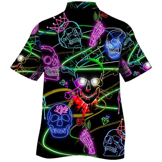 Skull Tattoo Parttern All Over Hawaiian Shirt,Hawaiian Shirt Gift, Christmas Gift