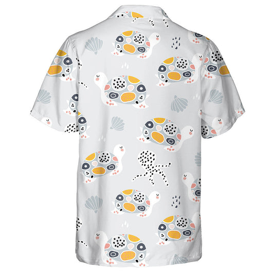 Marine With Cute Turtles Undersea Texture Hawaiian Shirt,Hawaiian Shirt Gift, Christmas Gift