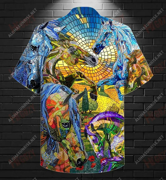 Teibí Léine Gearr Muinchille Capall Léine Aloha Samhraidh Léinte Haváís is Fearr Léinte Greannmhar Haváís, Bronntanas Léine Haváís, Bronntanas Nollag