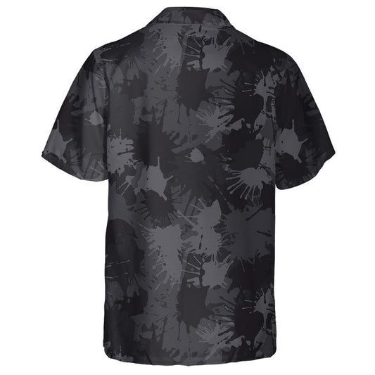 Modern Fashion Splashed Ink In Gray Pattern Hawaiian Shirt, Hawaiian Shirt Gift, Christmas Gift