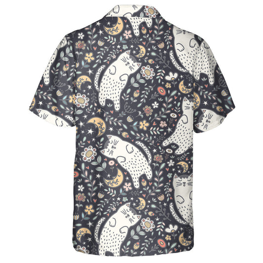 Oíche Mhaith Cat Adorable ag Codladh I Na Plandaí Léine Haváís, Bronntanas Léine Haváís, Bronntanas Nollag