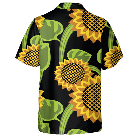 Pretty Blooming Sunflower On A Contrasting Background Hawaiian Shirt, Hawaiian Shirt Gift, Christmas Gift