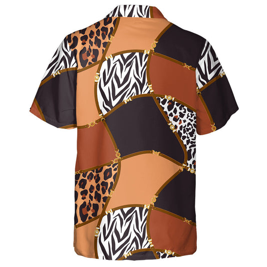 Chain With Belt And Leopard Skin Elements Hawaiian Shirt, Hawaiian Shirt Gift, Christmas Gift