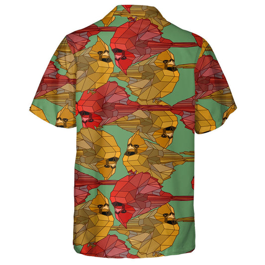 Éan Cairdinéal Dearg Geoiméadrach ar Léine Glas Haváí, Bronntanas Léine Haváíais, Bronntanas Nollag