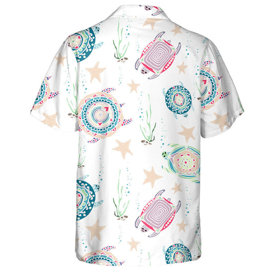 Ornament Decorative Colored Shell Turtles Swimming Hawaiian Shirt,Hawaiian Shirt Gift, Christmas Gift