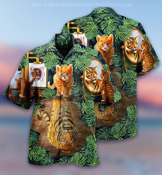 Cat And Tiger - Hawaiian Shirt– Maria_Hawaiian Shirt Gift, Christmas Gift
