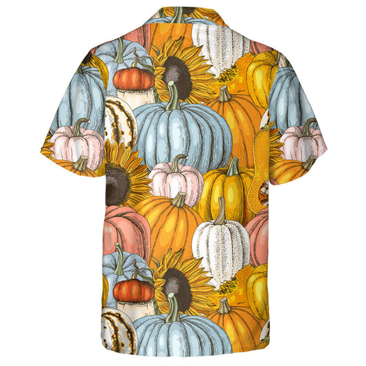 Pumpkin Láimhe Tarraingthe Agus Lusanna Gréine Patrún Oíche Shamhna Shona Léine Haváí, Bronntanas Léine Haváí, Bronntanas Nollag