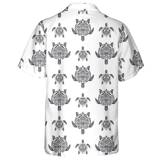Marine Life Withsea Turtles Polynesian Tribal Hawaiian Shirt, Hawaiian Shirt Gift, Christmas Gift