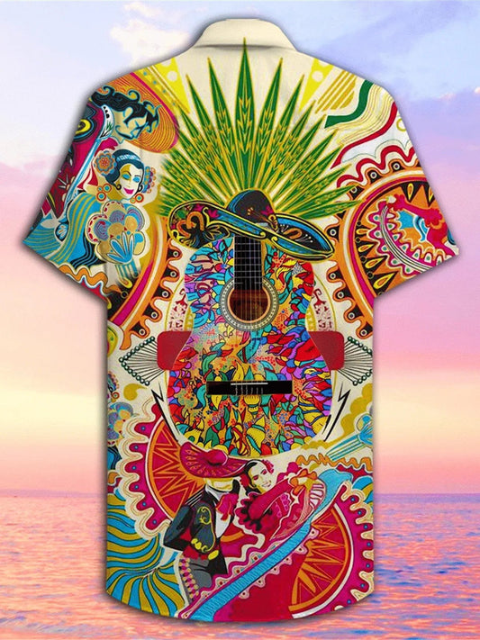 Theme Watercolor Hispanic Nice Ornamental Hawaiian Shirt,Hawaiian Shirt Gift, Christmas Gift