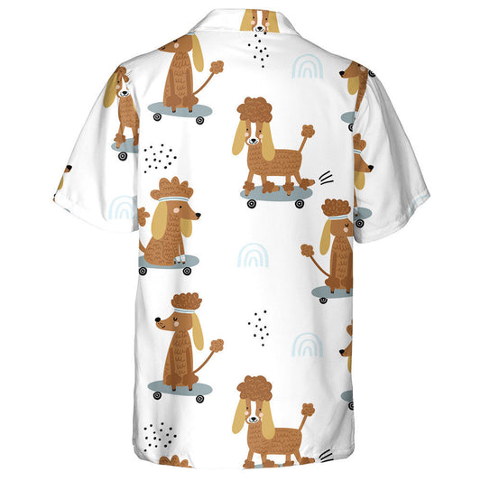 Funny Poodles Dog On Skateboards Trendy Hawaiian Shirt,Hawaiian Shirt Gift, Christmas Gift