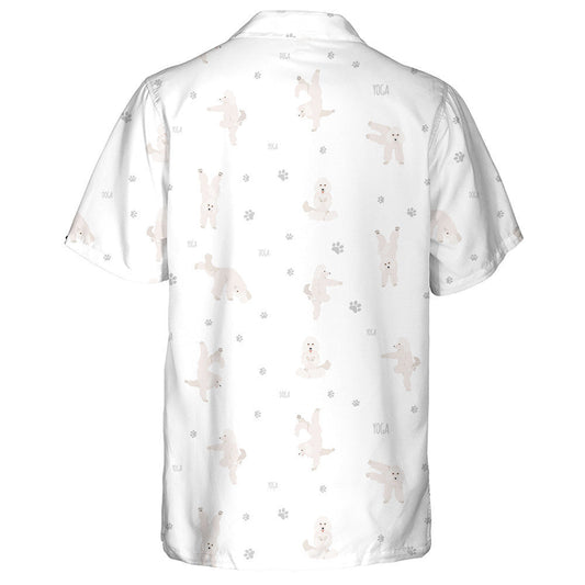 Cartún Poodle Madraí Yoga Posanna Agus Cleachtaí Léine Haváís, Bronntanas Léine Haváíais, Bronntanas Nollag