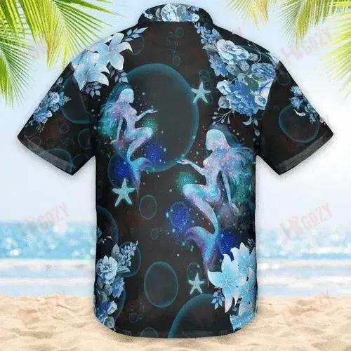 Blue Mermaid - Short Sleeve Shirt Hobbies Aloha Shirt Custom Hawaiian Shirts Hawaiian Shirts For Men,Hawaiian Shirt Gift, Christmas Gift