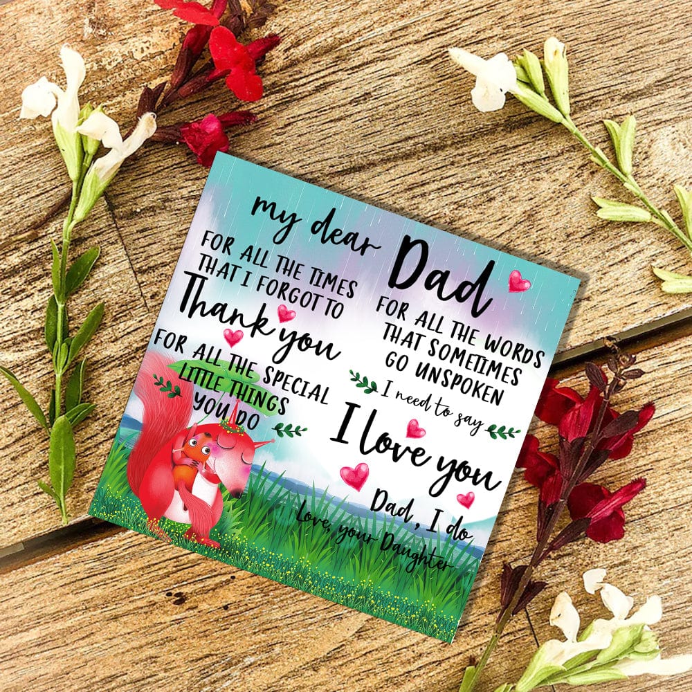 Daughter To Dad - I Love You Customized Name Bracelet