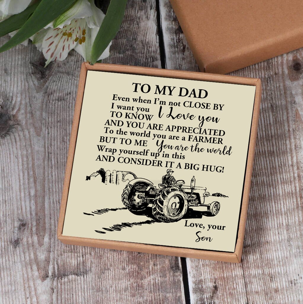 Son To Dad - The World's Best Farmer Black Beaded Bracelets For Men