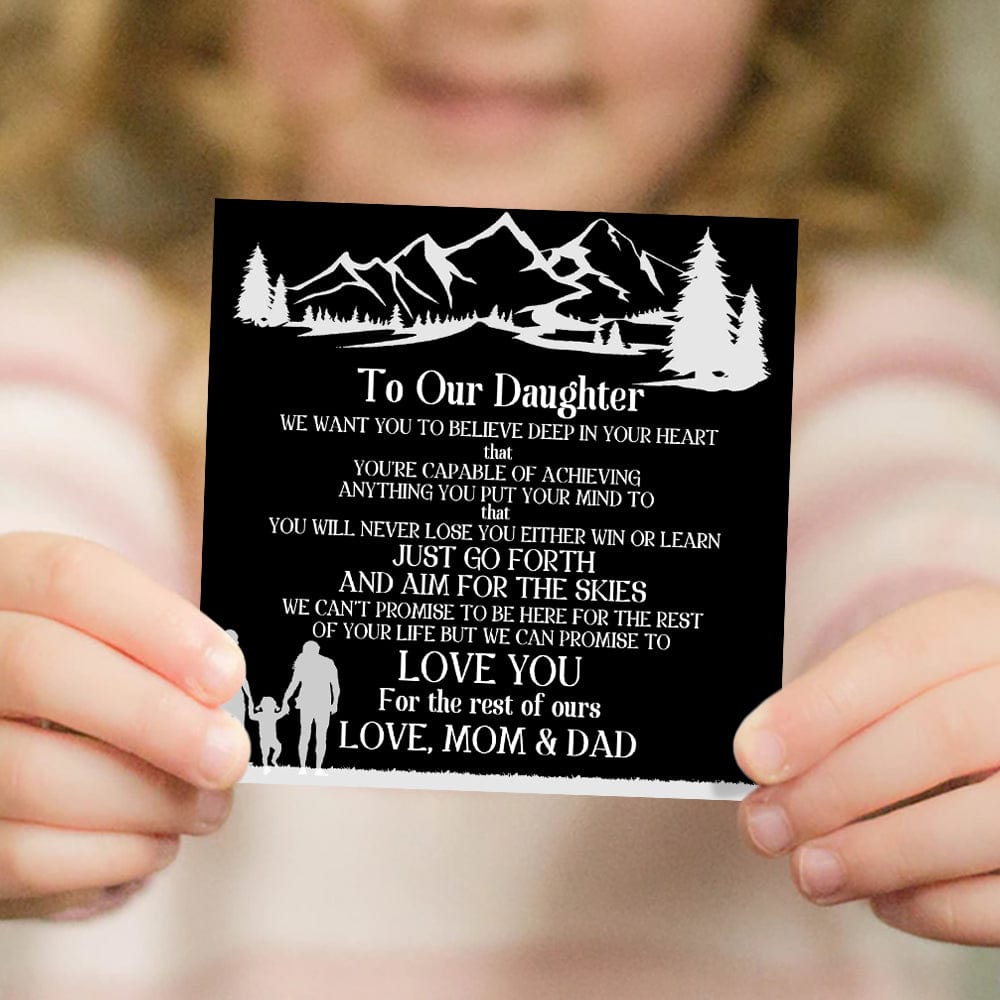 To Our Daughter - We Love You For The Rest Of Ours Crystal Beaded Bracelet