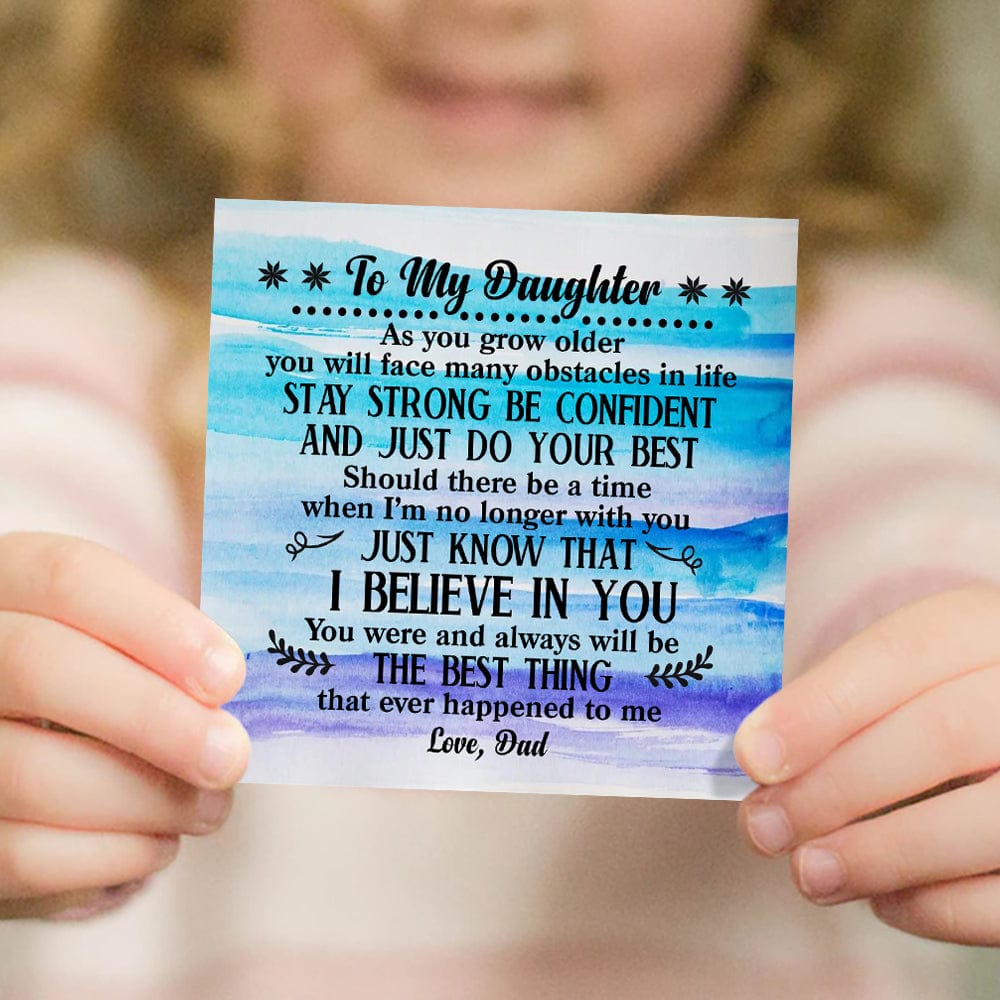 Dad To Daughter - Just Do Your Best Crystal Beaded Bracelet